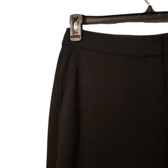 Eileen Fisher Women Cropped Trousers Pants Small Black Wide Leg Preppy Black - Picture 3 of 9